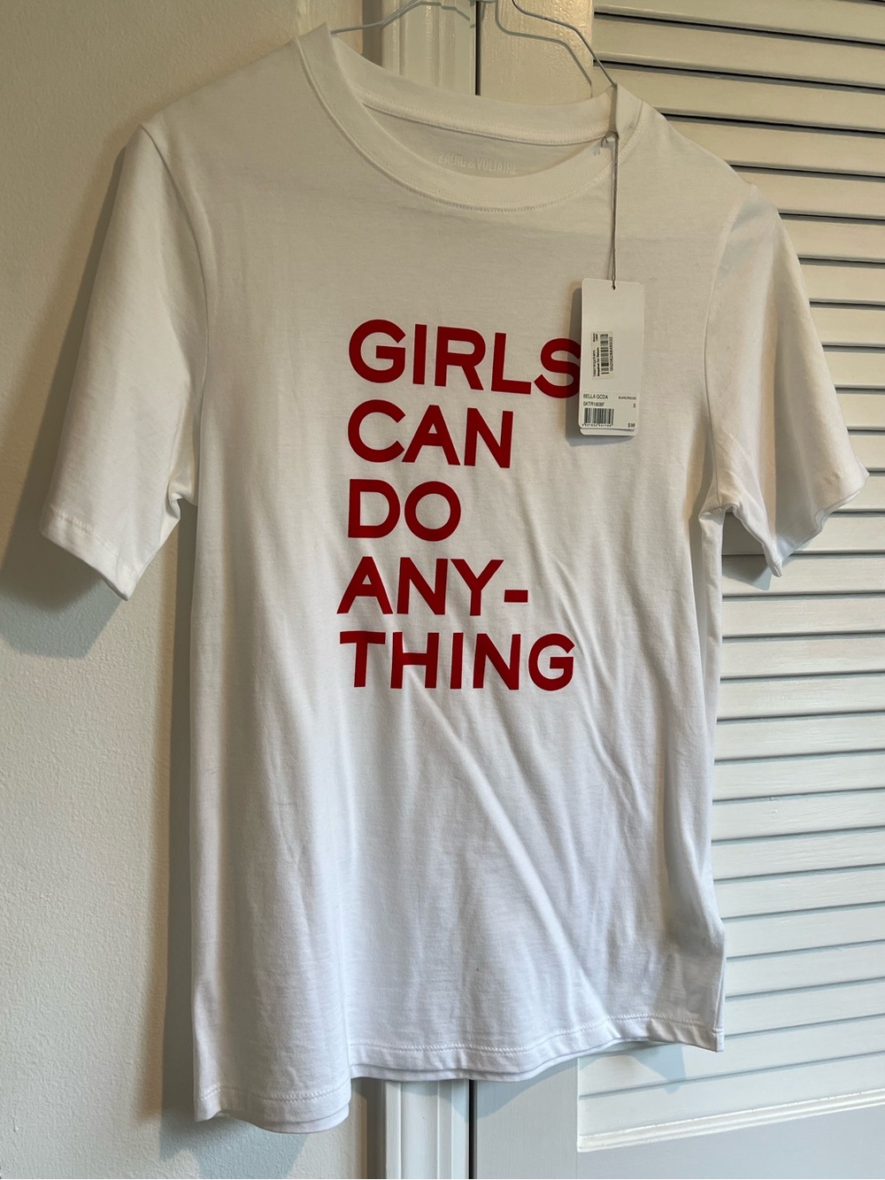 Zadig & Voltaire Girls Can Do Anything T-Shirt- Size Small New with Tags